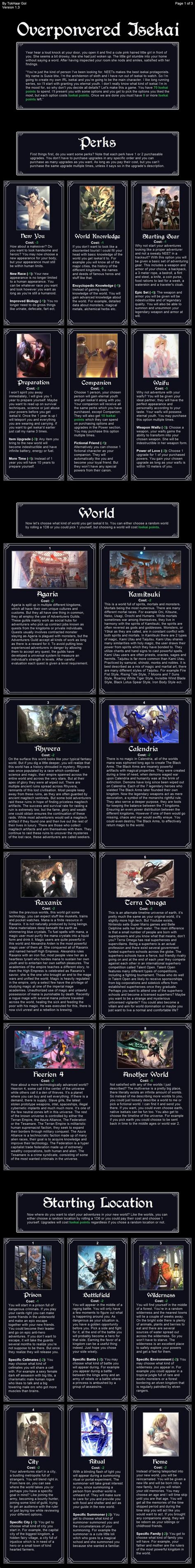 overpowered isekai cyoa interactive.